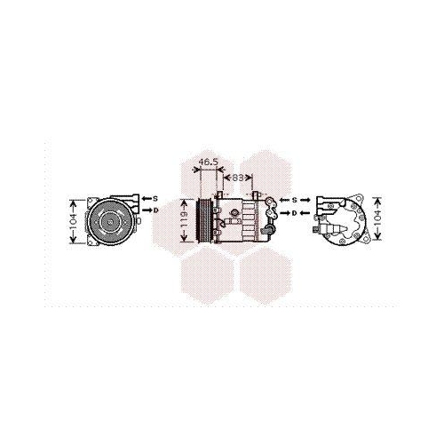 VAN WEZEL Kompressor, Klimaanlage *** IR PLUS *** 4000K326