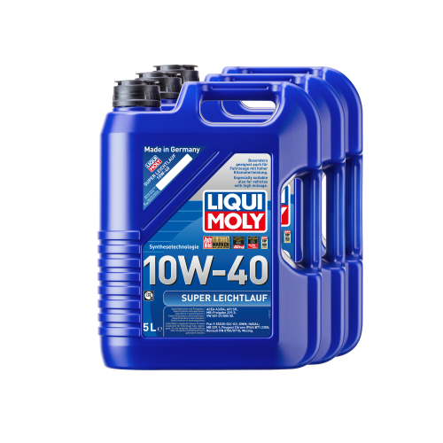 LIQUI MOLY Motor&ouml;l Super Leichtlauf 10W-40 15 Liter Set Satz 3x5 Liter Kanister