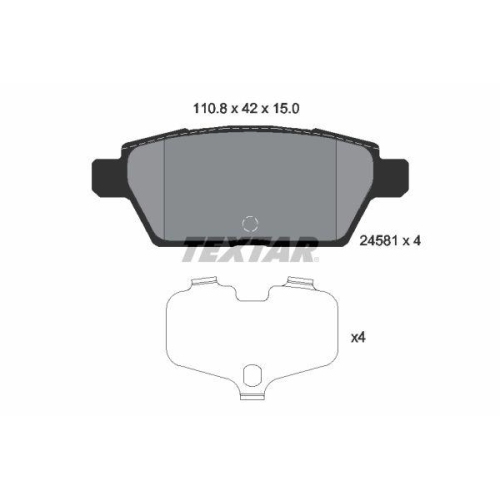 TEXTAR Bremsbelagsatz, Scheibenbremse 2458101