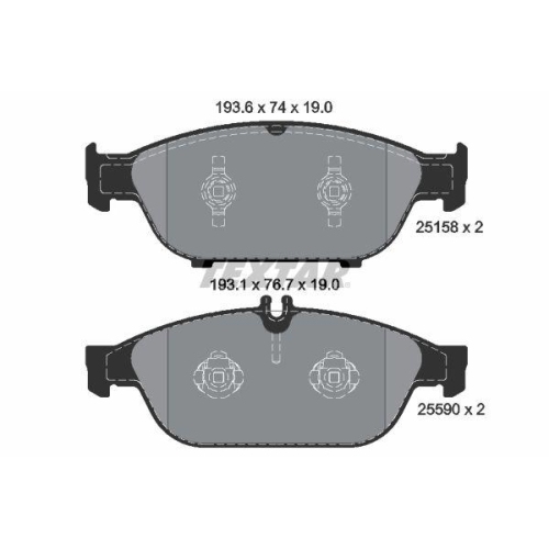 TEXTAR Bremsbelagsatz, Scheibenbremse Q+