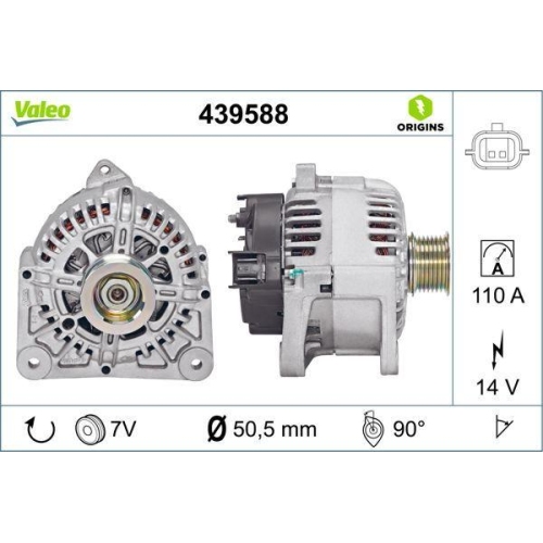 VALEO Generator VALEO ORIGINS NEW OE TECHNOLOGIE 439588