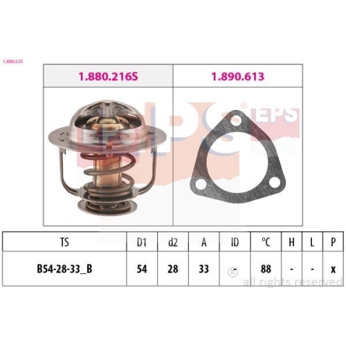 EPS Thermostat, K&uuml;hlmittel Made in Italy - OE Equivalent 1.880.535