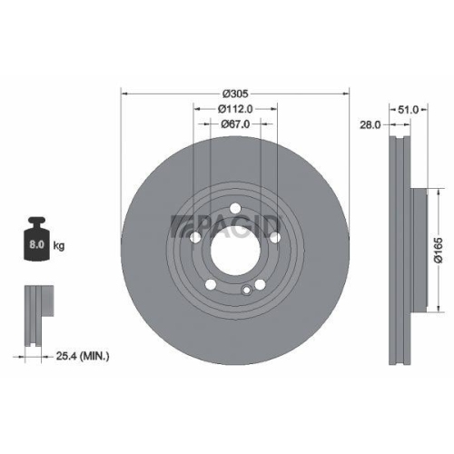 PAGID Bremsscheibe 56234NHC