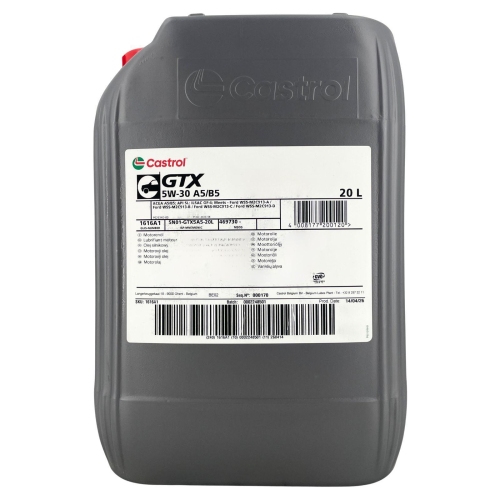 CASTROL Motor&ouml;l Motoren&ouml;l &Ouml;l GTX 5W-30 A5/B5 15BE05 20 Liter Kanister 15BE05