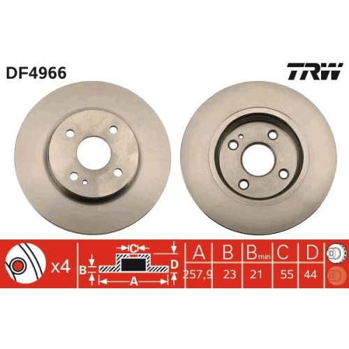 TRW Bremsscheibe DF4966