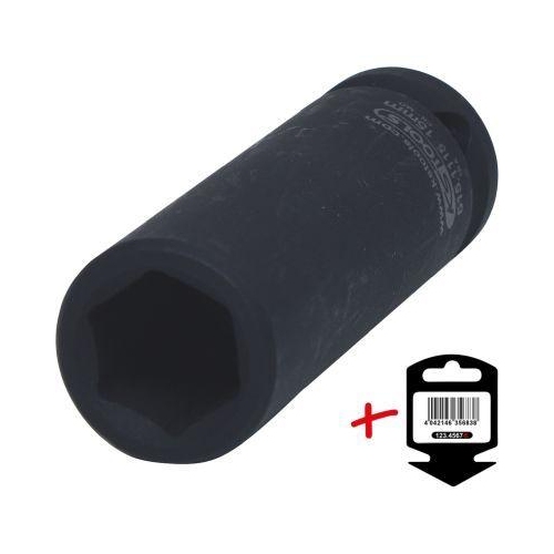1/2 Zoll Sechskant-Kraft-Stecknuss, lang, 15mm auf H&auml;nger KS TOOLS 515.1115-E