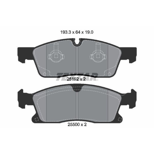TEXTAR Bremsbelagsatz, Scheibenbremse Q+