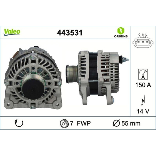 VALEO Generator VALEO ORIGINS 443531