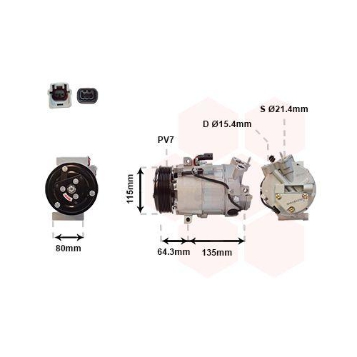 VAN WEZEL Kompressor, Klimaanlage 4300K394