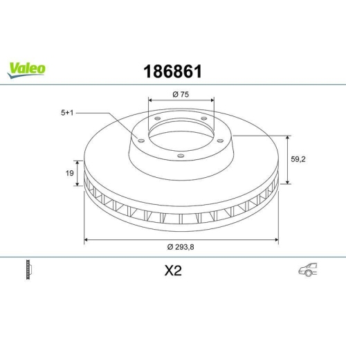 VALEO Bremsscheibe 186861