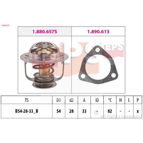 EPS Thermostat, K&uuml;hlmittel Made in Italy - OE Equivalent 1.880.637