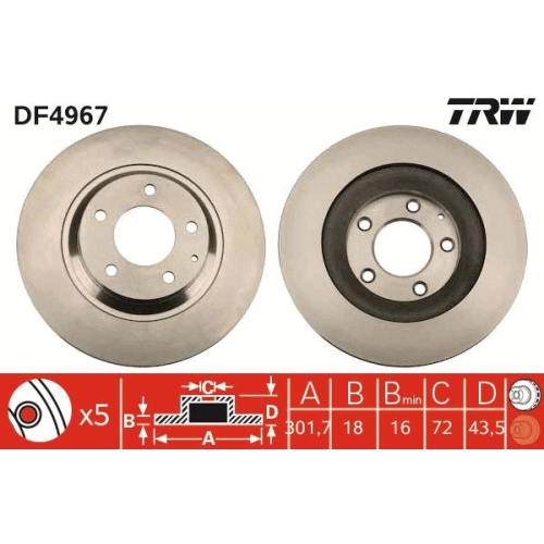 TRW Bremsscheibe DF4967