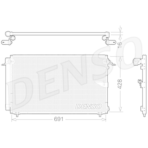 DENSO Kondensator, Klimaanlage DCN51008