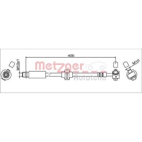 METZGER AUTOTEILE Bremsschlauch GREENPARTS 4111622