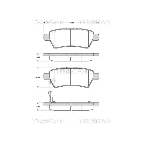 TRISCAN Bremsbelagsatz, Scheibenbremse 8110 14045
