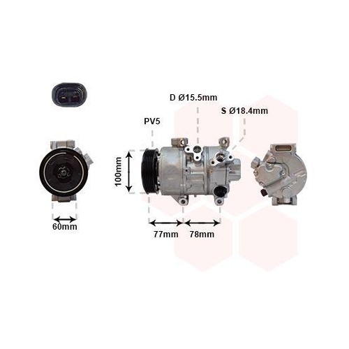 VAN WEZEL Kompressor, Klimaanlage 5300K584