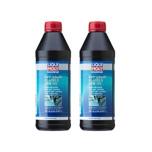 2x Liqui Moly Marine Getriebe&ouml;l GL4/GL5 80W-90 - 1 Liter - Art.Nr. 25068 2 Liter