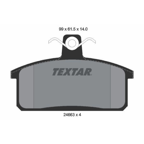 TEXTAR Bremsbelagsatz, Scheibenbremse 2466301