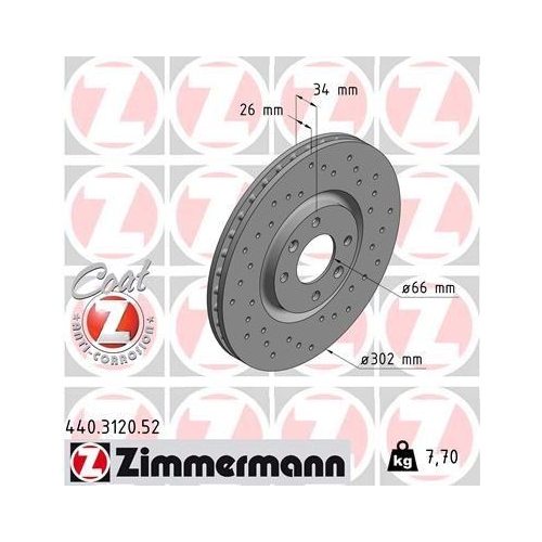 ZIMMERMANN Bremsscheibe SPORT Z 440.3120.52