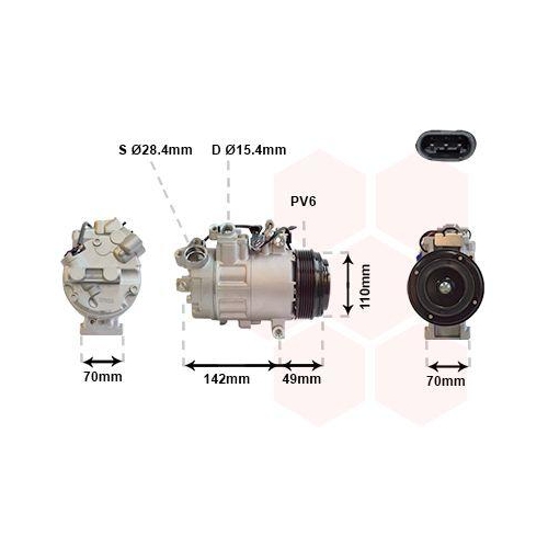 VAN WEZEL Kompressor, Klimaanlage 0600K387