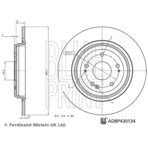 BLUE PRINT Bremsscheibe ADBP430134