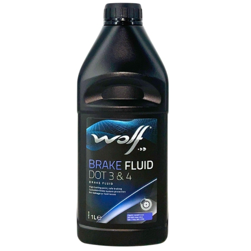 Wolf Bremsfl&uuml;ssigkeit Brake Fluid DOT 3 & 4 - 1 Liter Flasche 8307805