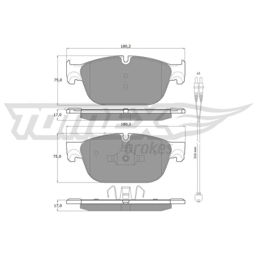 TOMEX Brakes Bremsbelagsatz, Scheibenbremse TX 16-78