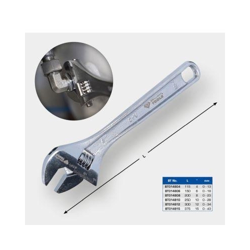 Rollgabelschl&uuml;ssel 12 Zoll, 0 - 34 mm BRILLIANT TOOLS BT014812