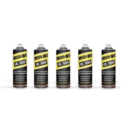 5x Brunox IX100 500ml Korrosionsschutz Unterbodenschutz Wachs-Versiegelung Spray