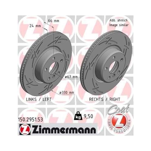 ZIMMERMANN Bremsscheibe BLACK Z 150.2951.53