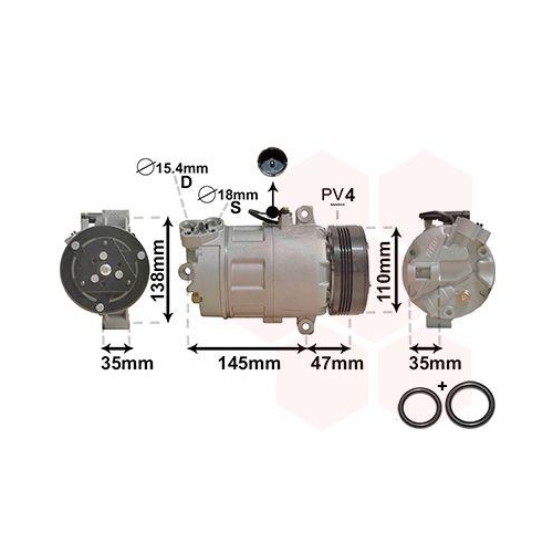 VAN WEZEL Kompressor, Klimaanlage *** IR PLUS *** 0600K395