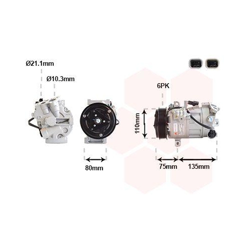 VAN WEZEL Kompressor, Klimaanlage 4301K716