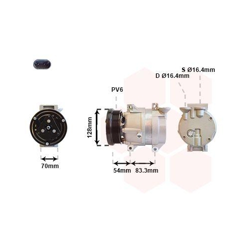 VAN WEZEL Kompressor, Klimaanlage 8100K071