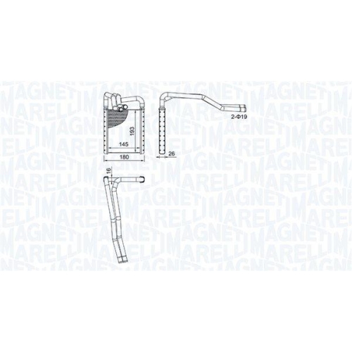 MAGNETI MARELLI W&auml;rmetauscher, Innenraumheizung 350218508000