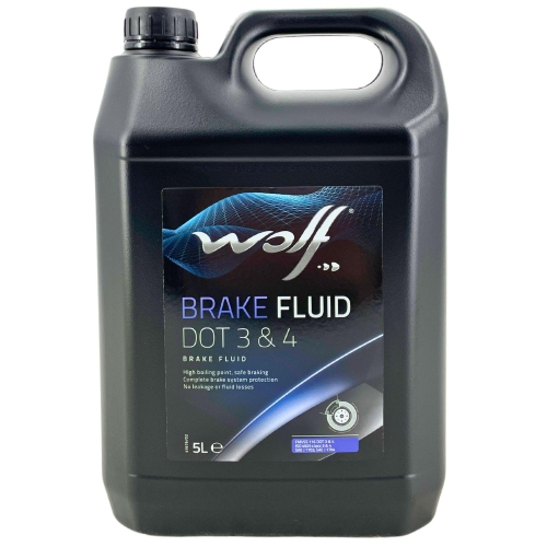 Wolf Bremsfl&uuml;ssigkeit Brake Fluid DOT 3 & 4 - 5 Liter Kanister 8311482