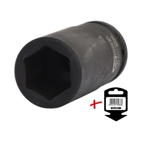 3/4 Zoll Sechskant-Kraft-Stecknuss, lang, 30mm auf H&auml;nger KS TOOLS 515.1430-E