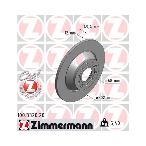 ZIMMERMANN Bremsscheibe COAT Z 100.3320.20