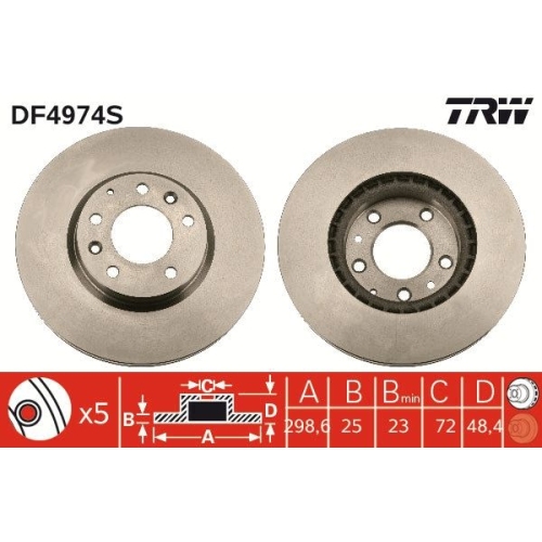 TRW Bremsscheibe DF4974S