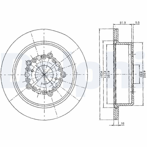 DELPHI Bremsscheibe BG2662
