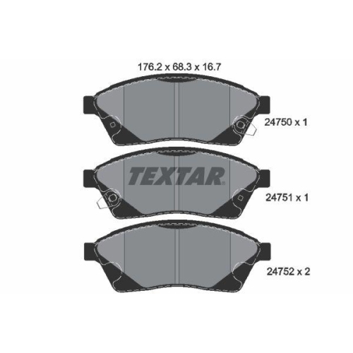 TEXTAR Bremsbelagsatz, Scheibenbremse Q+ 2475001