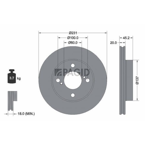 PAGID Bremsscheibe 56094NC