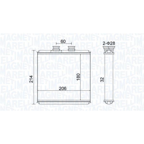 MAGNETI MARELLI W&auml;rmetauscher, Innenraumheizung 350218510000