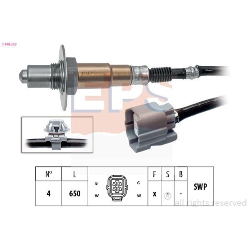 EPS Lambdasonde Made in Italy - OE Equivalent 1.998.223