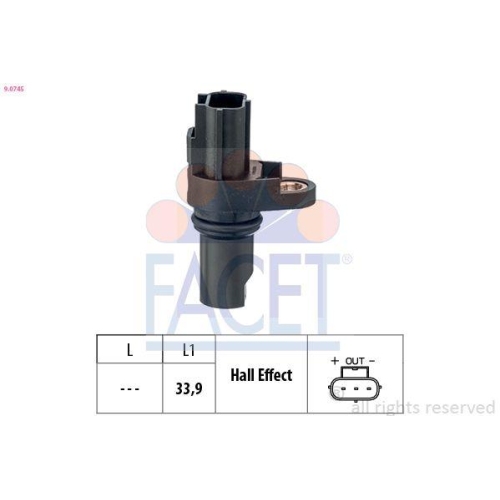 FACET Sensor, Motordrehzahl Made in Italy - OE Equivalent 9.0745