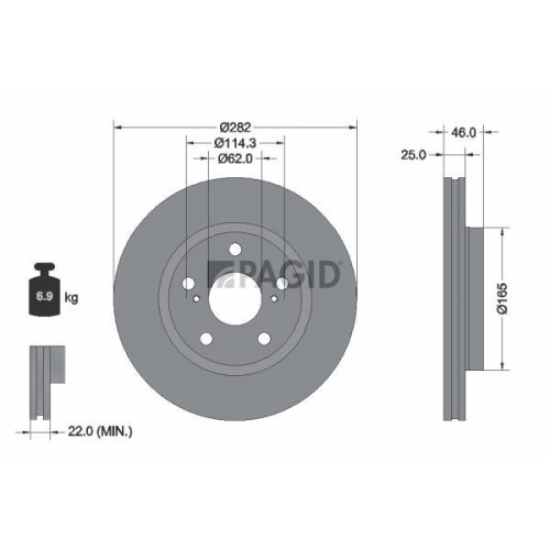 PAGID Bremsscheibe 56411NC