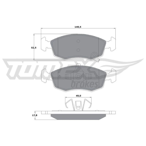 TOMEX Brakes Bremsbelagsatz, Scheibenbremse TX 16-90