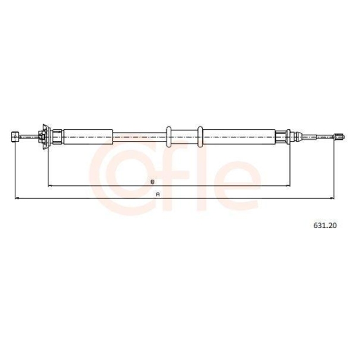 COFLE Seilzug, Feststellbremse 631.20