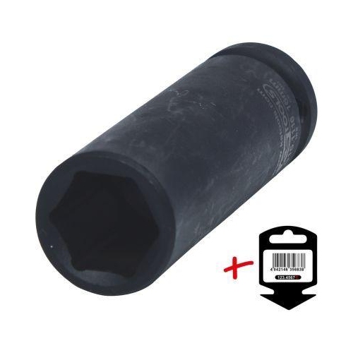 1/2 Zoll Sechskant-Kraft-Stecknuss, lang, 16mm auf H&auml;nger KS TOOLS 515.1116-E