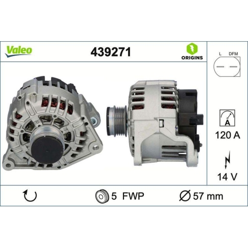 VALEO Generator VALEO ORIGINS - NEW O.E. TECHNOLOGIE 439271