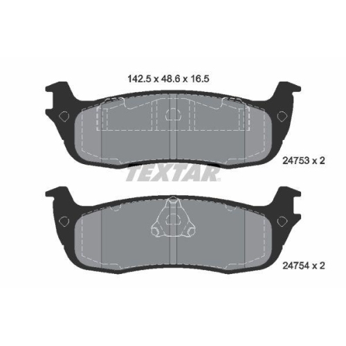 TEXTAR Bremsbelagsatz, Scheibenbremse Q+ 2475301